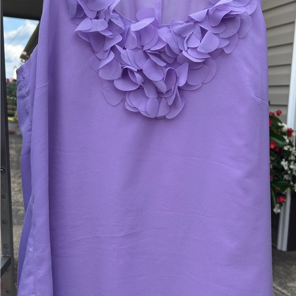 White House Black Market Lavender Sleeveless Top